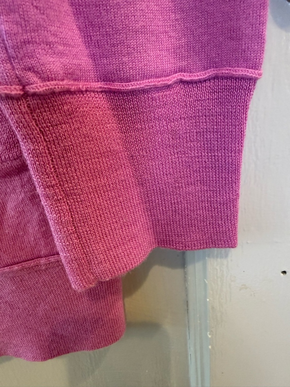 J CREW Women’s Long Merino Wool Cardigan in Bright Berry Lavendar Size XL EUC - Picture 3 of 4